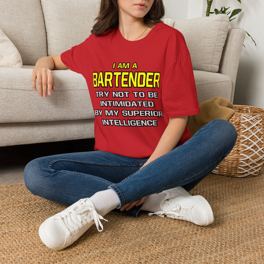 Bartender...Superior Intelligence - Unisex Softstyle T-Shirt