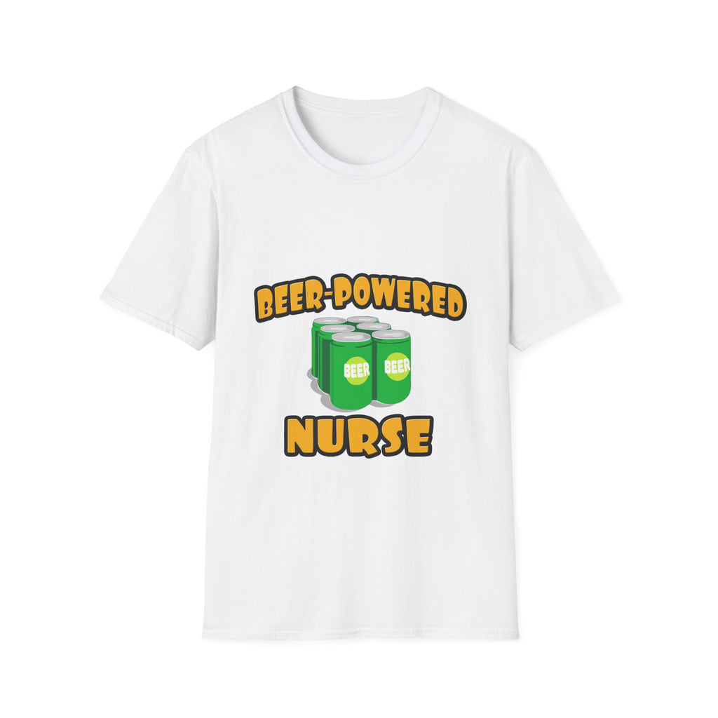 Beer Powered Nurse - Unisex Softstyle T-Shirt