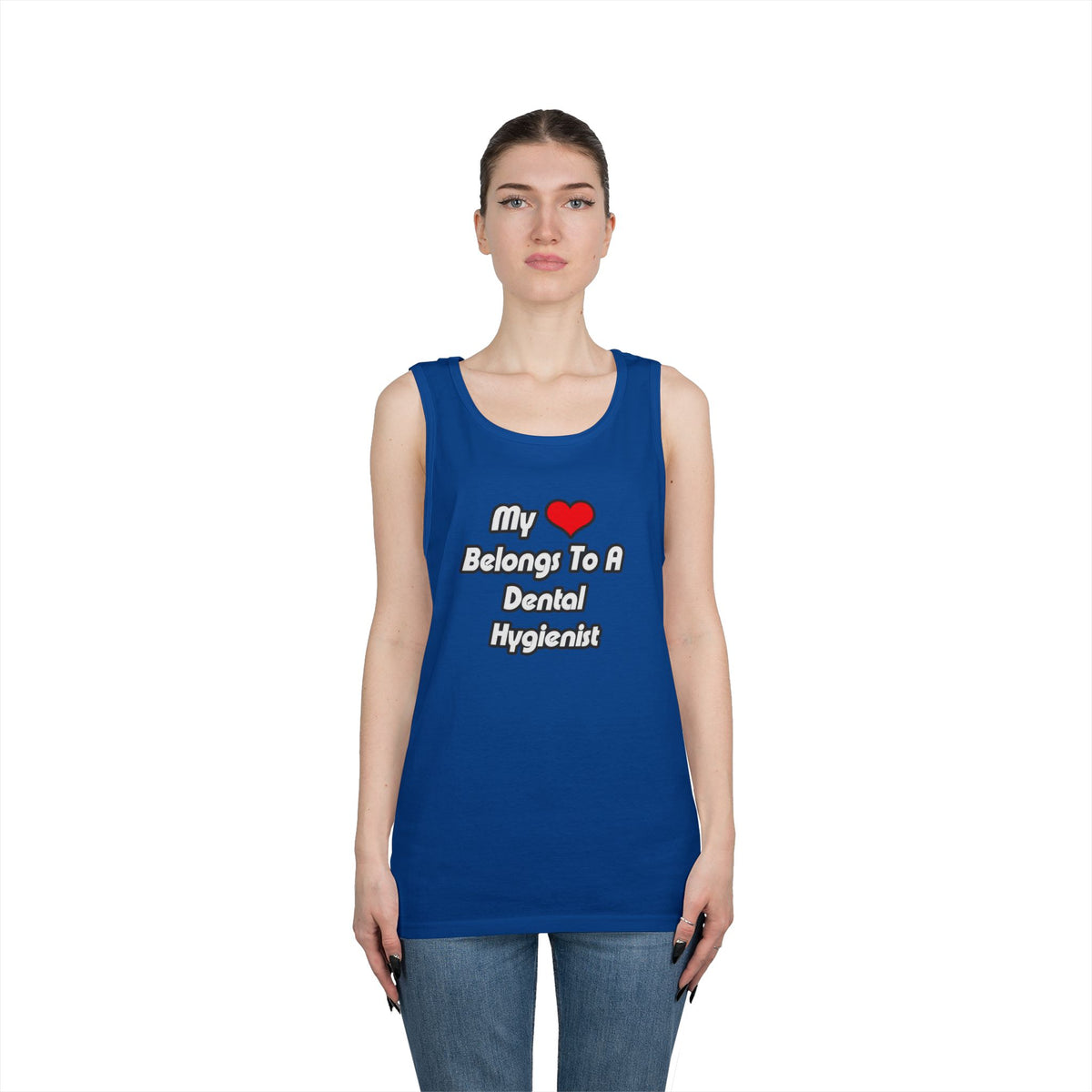 My Heart Belongs To A Dental Hygienist - Unisex Heavy Cotton Tank Top