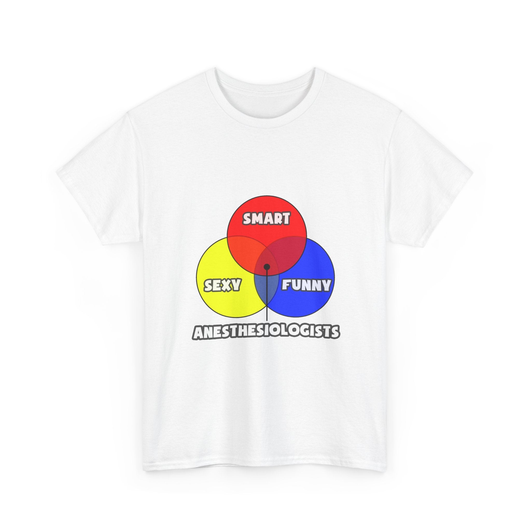 Venn Diagram .. Anesthesiologists - Unisex Heavy Cotton Tee