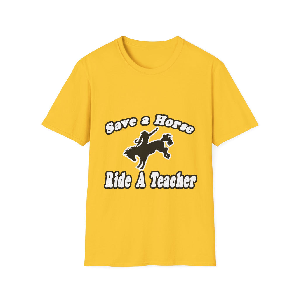 save horse ride teacher - Unisex Softstyle T-Shirt