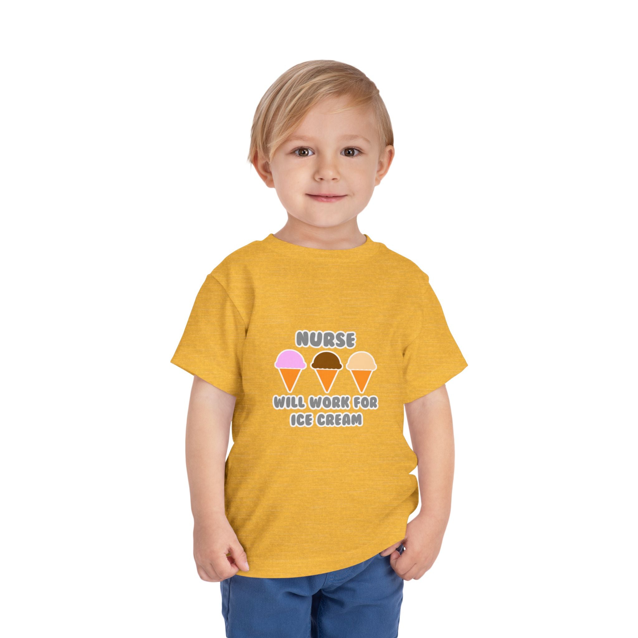 Nurse ... Will Work For Ice Cream - Toddler Short Sleeve Tee