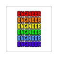 Rainbow Engineer - Square Stickers