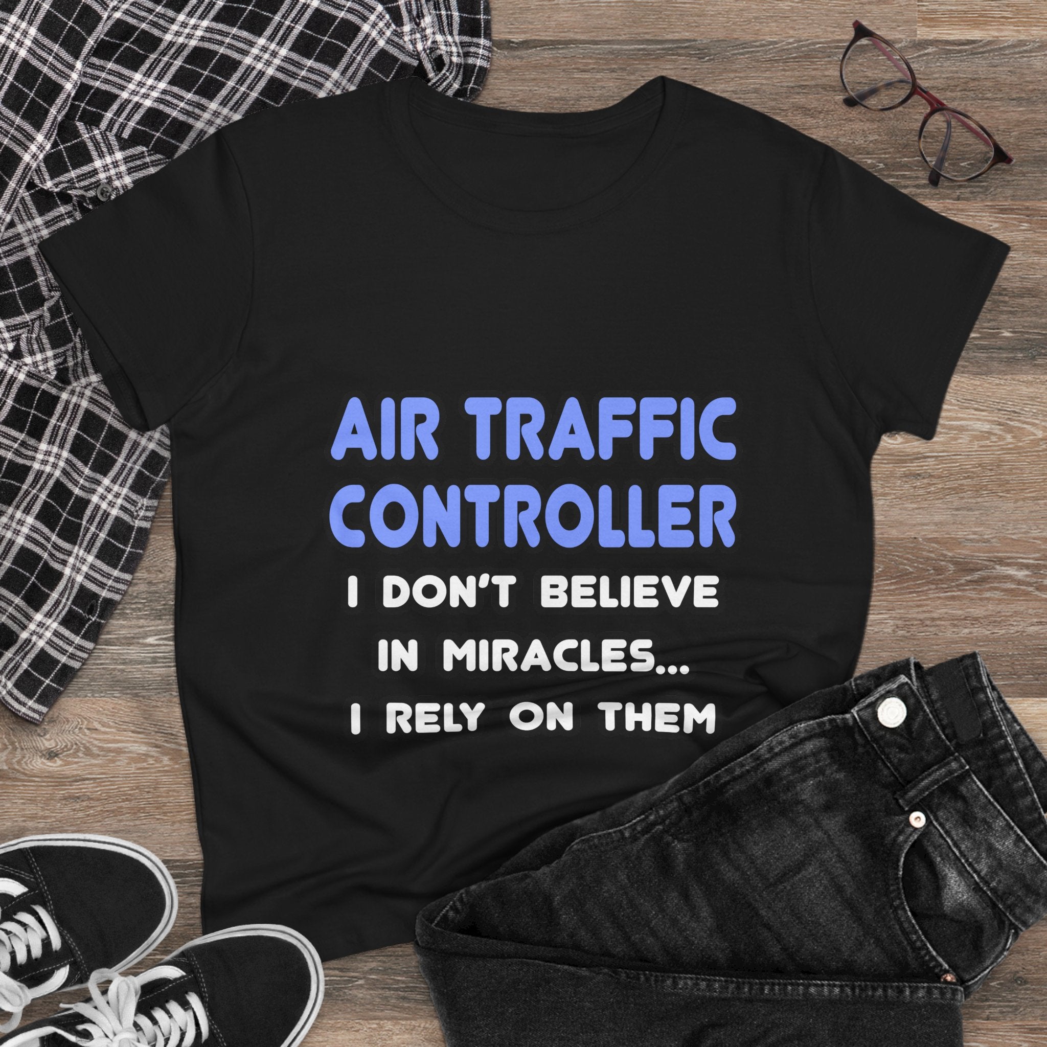 Miracles and Air Traffic Controllers - Women's Midweight Cotton Tee