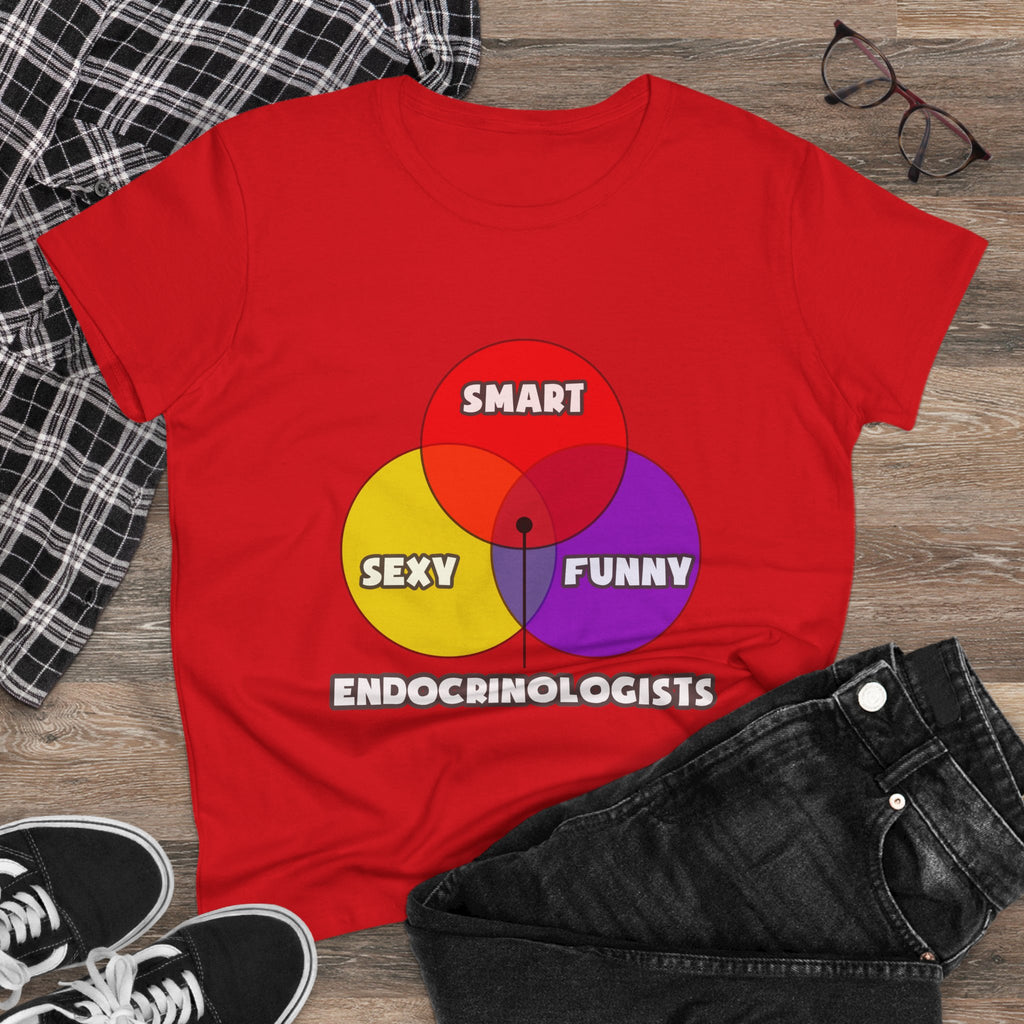 Venn Diagram .. Endocrinologists - Women's Midweight Cotton Tee