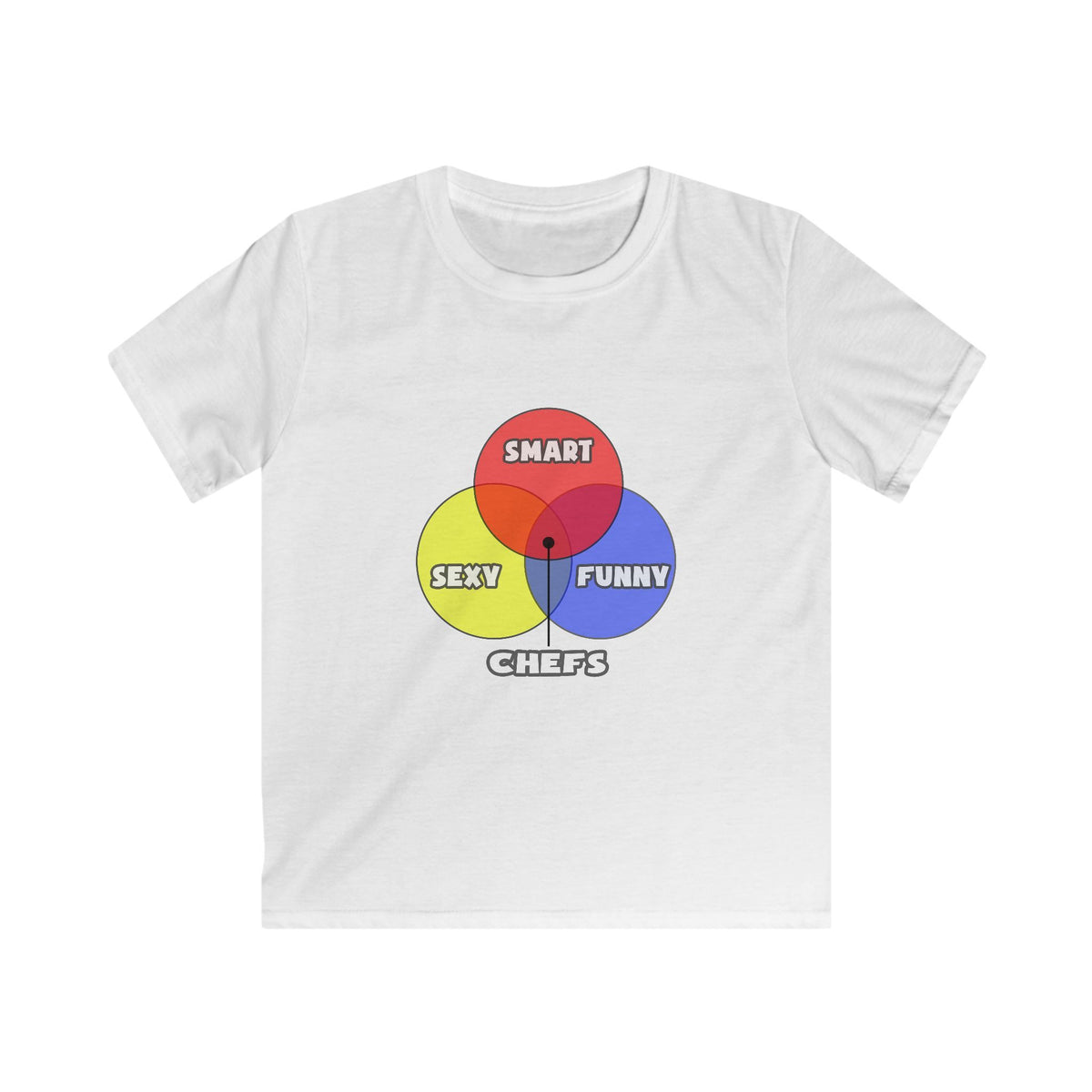 Venn Diagram .. Chefs - Kids Softstyle Tee