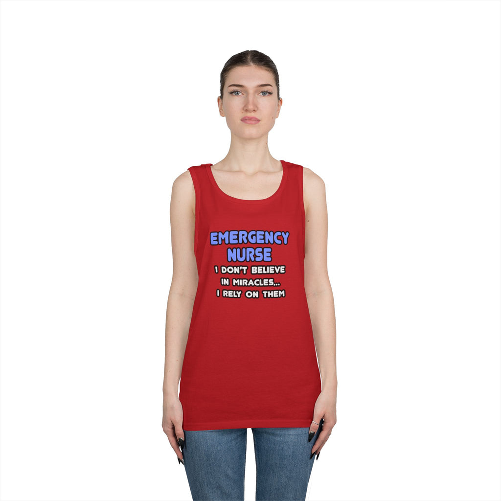 Miracles and Emergency Nurses - Unisex Heavy Cotton Tank Top