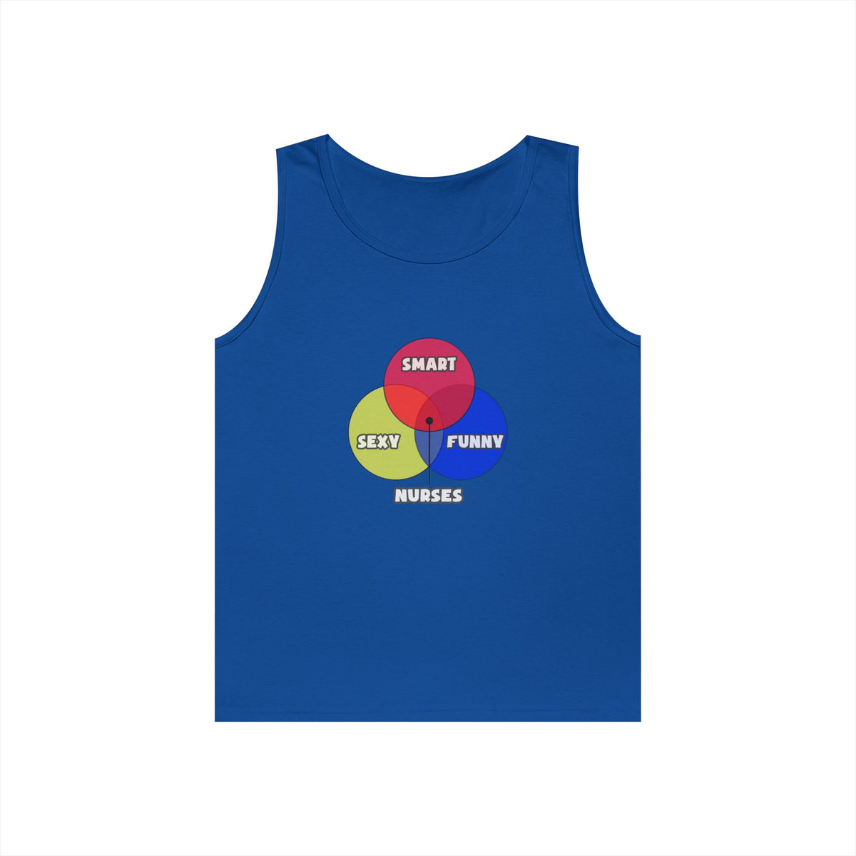 Venn Diagram .. Nurses - Unisex Heavy Cotton Tank Top