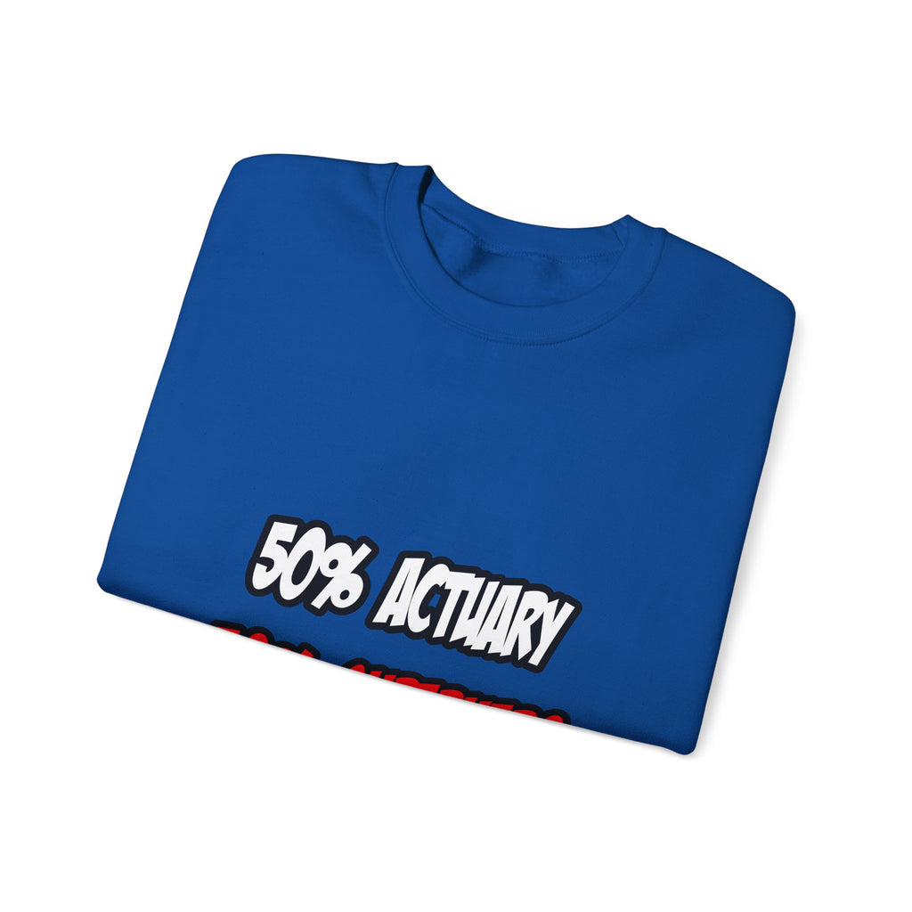 Half Actuary...Half Superhero - Unisex Heavy Blend™ Crewneck Sweatshirt