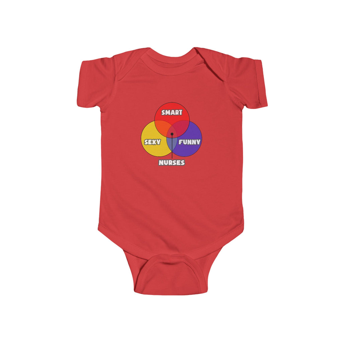 Venn Diagram .. Nurses - Infant Fine Jersey Bodysuit