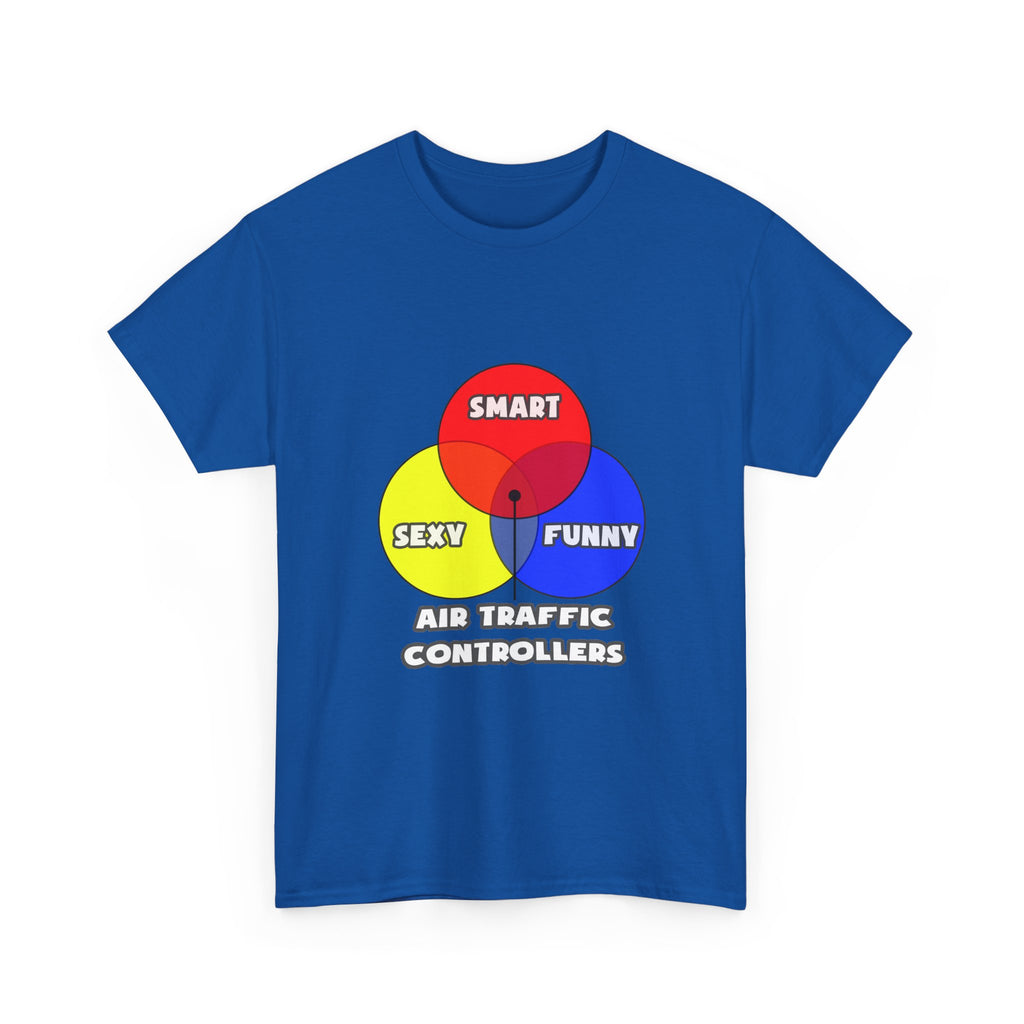 Venn Diagram .. Air Traffic Controllers - Unisex Heavy Cotton Tee