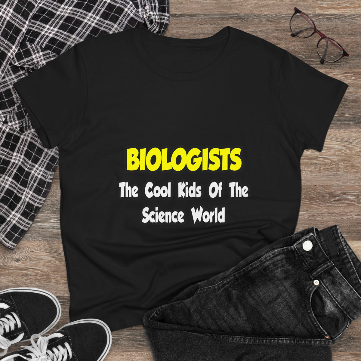 Biologists...Cool Kids of Science World - Women's Midweight Cotton Tee