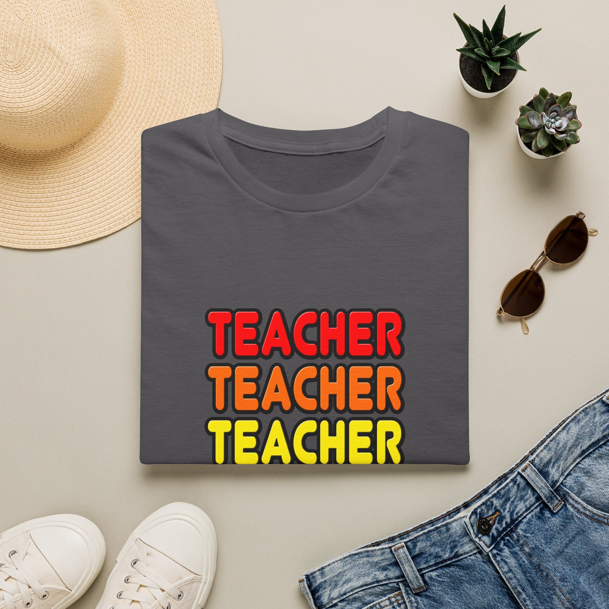 Rainbow Teacher - Unisex Softstyle T-Shirt