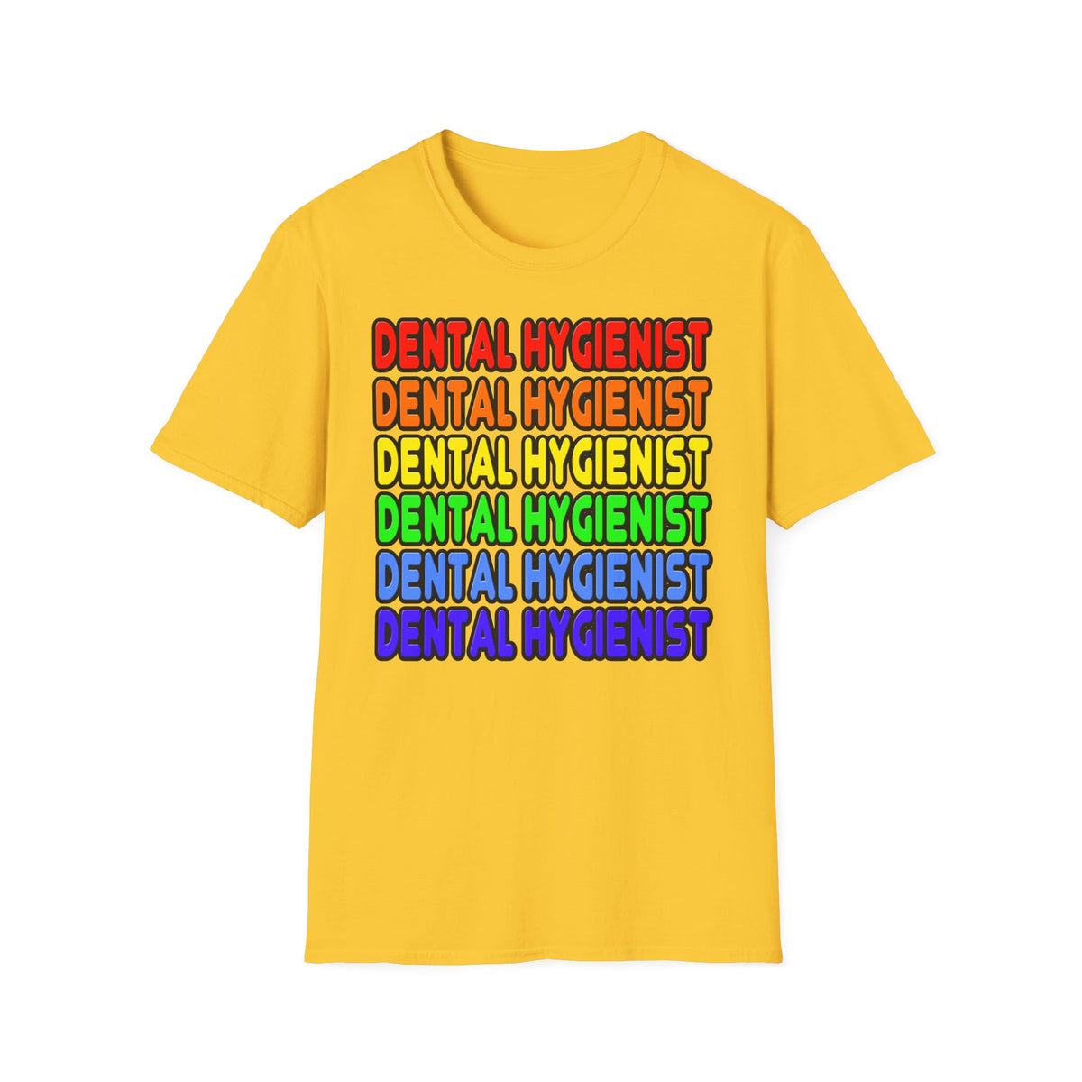 Rainbow Dental Hygienist - Unisex Softstyle T-Shirt
