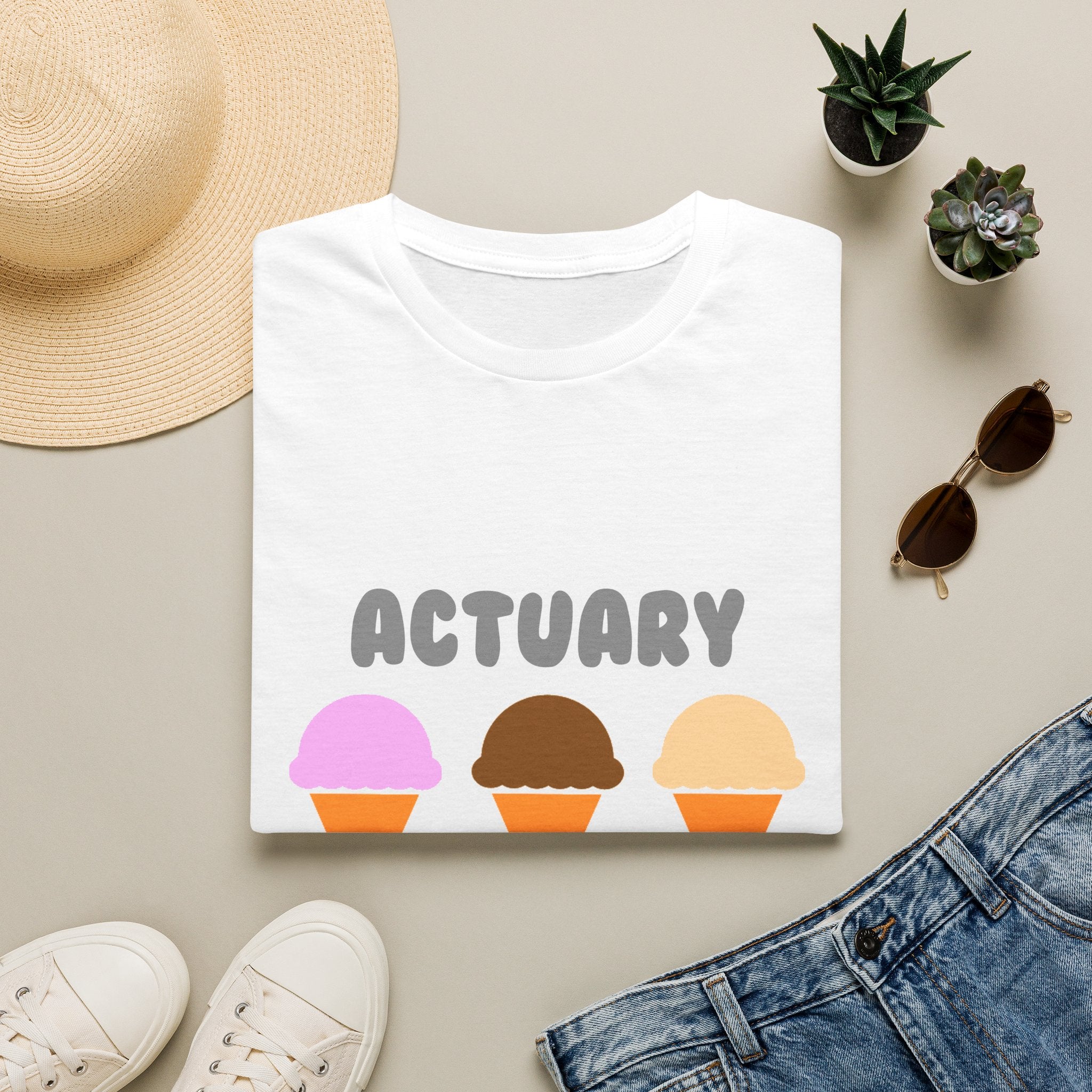 Actuary ... Will Work For Ice Cream - Unisex Softstyle T-Shirt