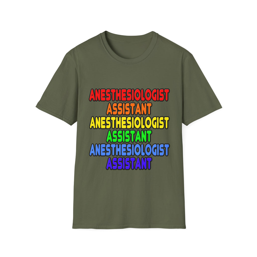 Rainbow Anesthesiologist Assistant - Unisex Softstyle T-Shirt