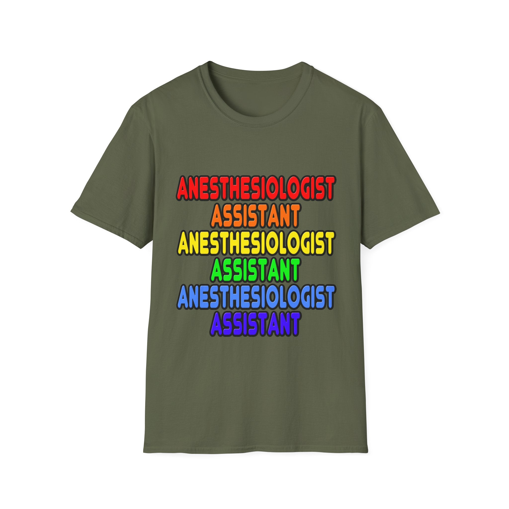 Rainbow Anesthesiologist Assistant - Unisex Softstyle T-Shirt