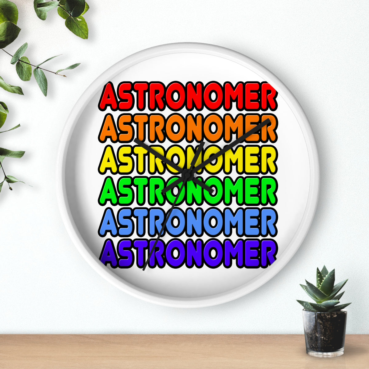 Rainbow Astronomer - Wall Clock