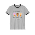 Bartender ... Will Work For Ice Cream - Unisex Cotton Ringer T-Shirt