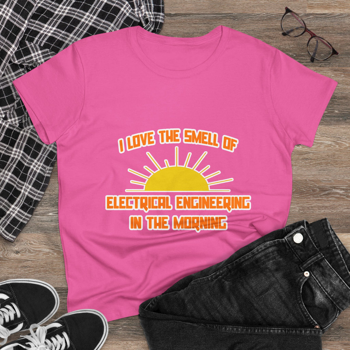 Smell of Electrical Engineering in the Morning - Women's Midweight Cotton Tee