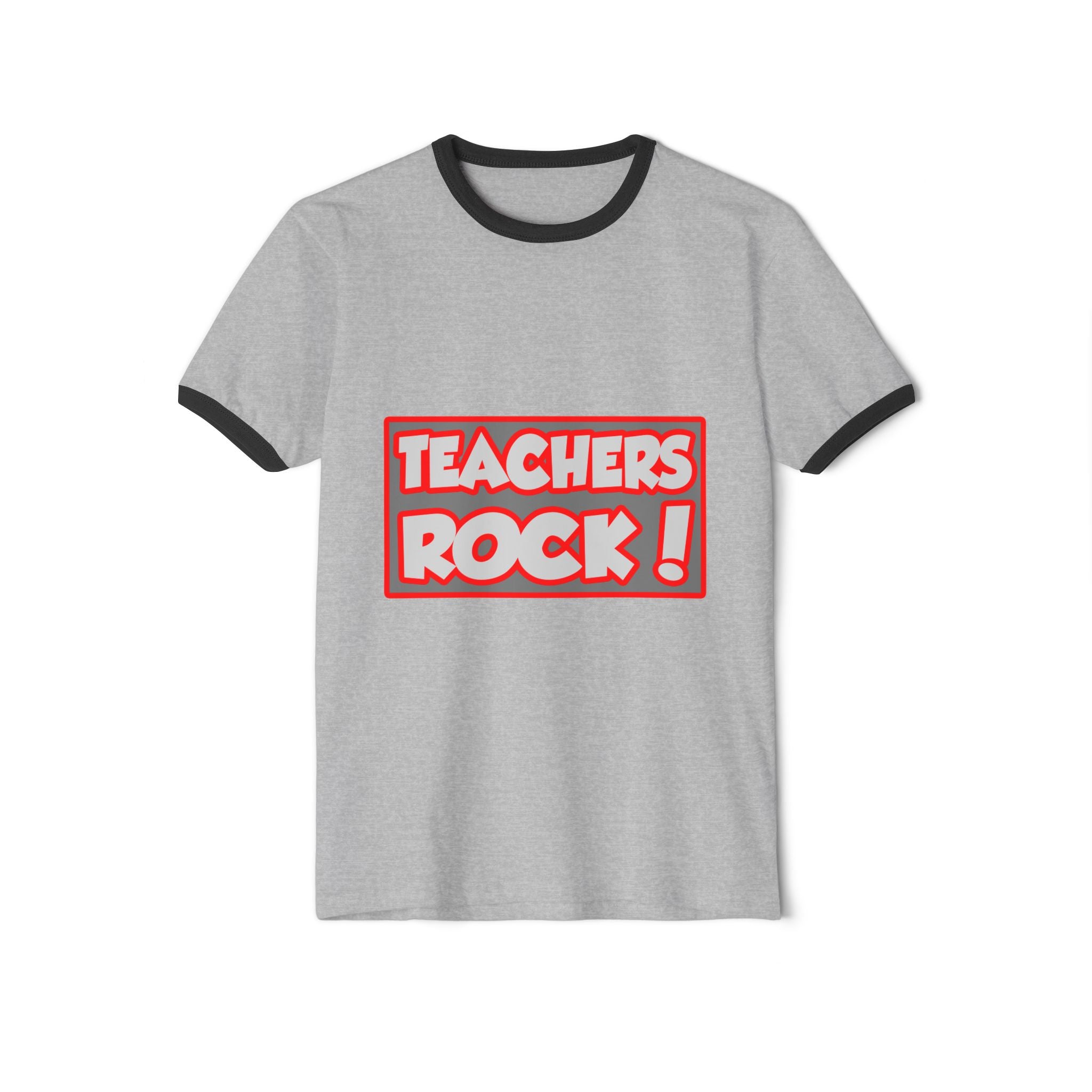Teachers Rock! - Unisex Cotton Ringer T-Shirt