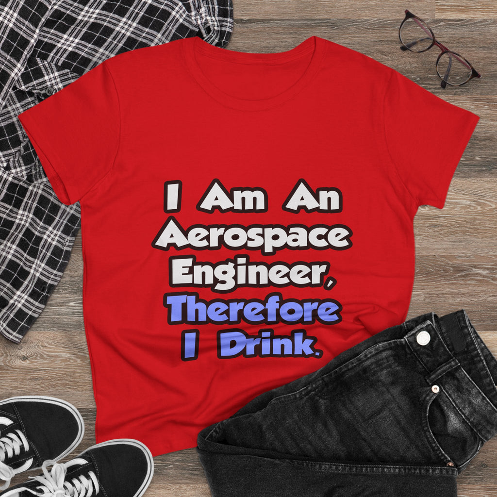 I Am An Aerospace Engineer, Therefore I Drink - Women's Midweight Cotton Tee