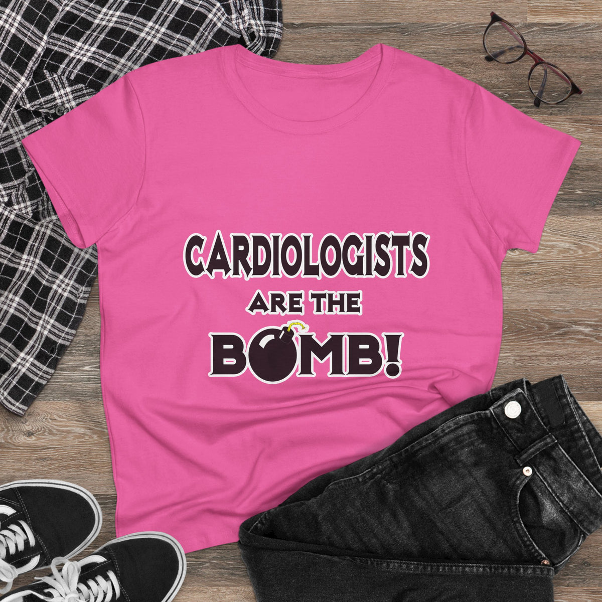 Cardiologists Are The Bomb! - Women's Midweight Cotton Tee