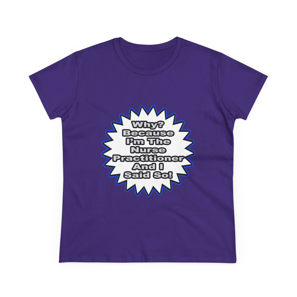 Nurse Practitioner...Because I Said So - Women's Midweight Cotton Tee