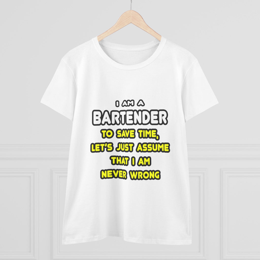 Funny Bartender T Shirts and Gifts - Women's Midweight Cotton Tee