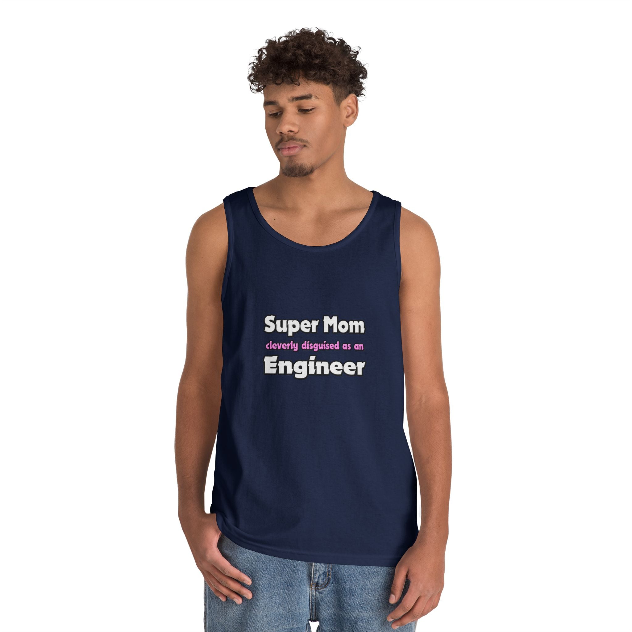 Super Mom ... Engineer - Unisex Heavy Cotton Tank Top