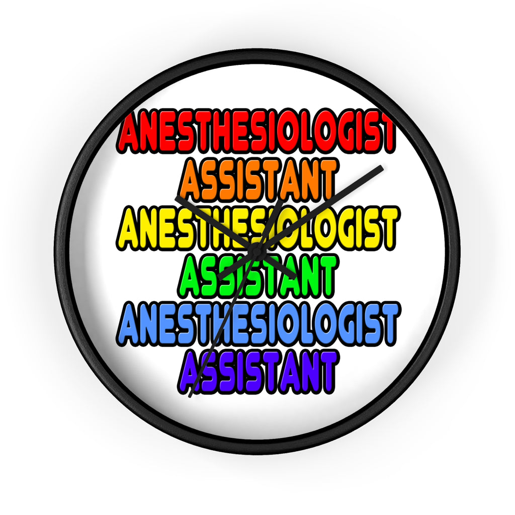Rainbow Anesthesiologist Assistant - Wall Clock