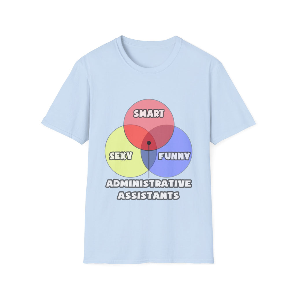 Venn Diagram .. Administrative Assistants - Unisex Softstyle T-Shirt