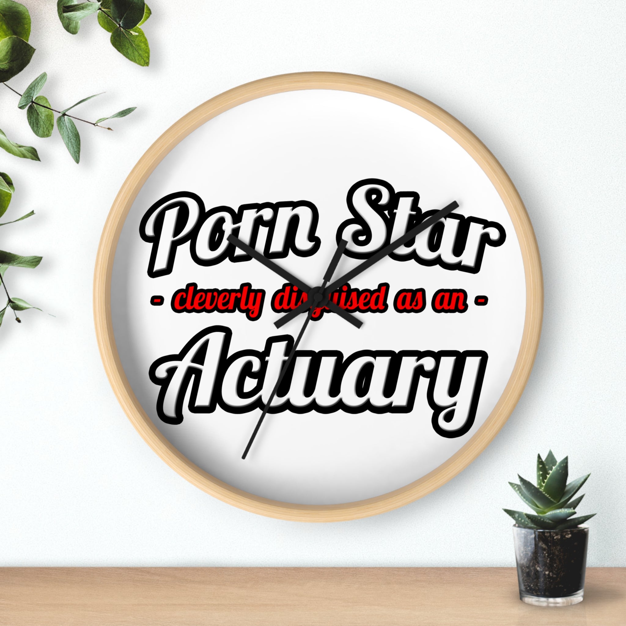 Porn Star ... Actuary - Wall Clock