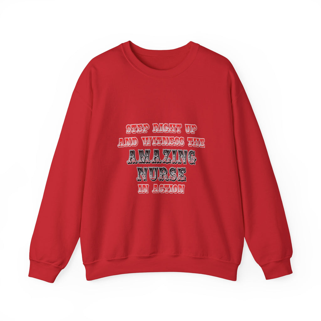 Amazing Nurse In Action - Unisex Heavy Blend™ Crewneck Sweatshirt