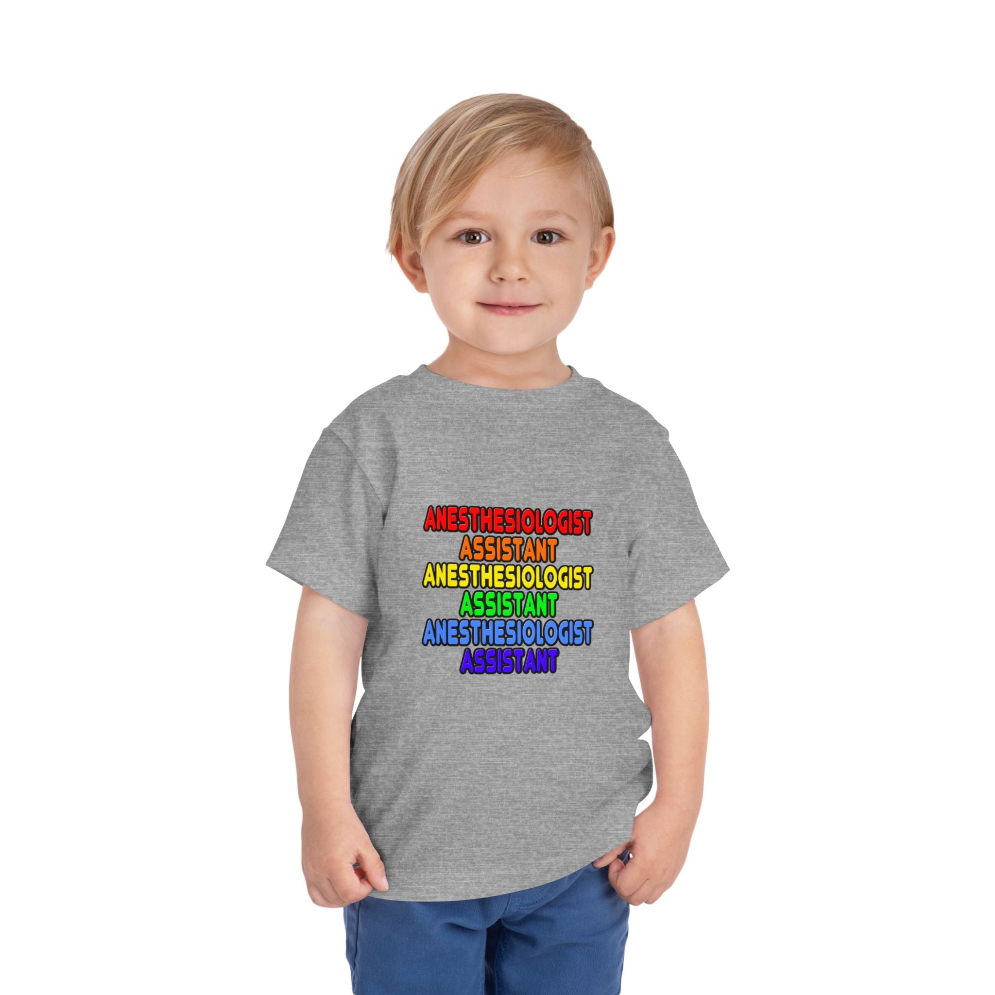 Rainbow Anesthesiologist Assistant - Toddler Short Sleeve Tee