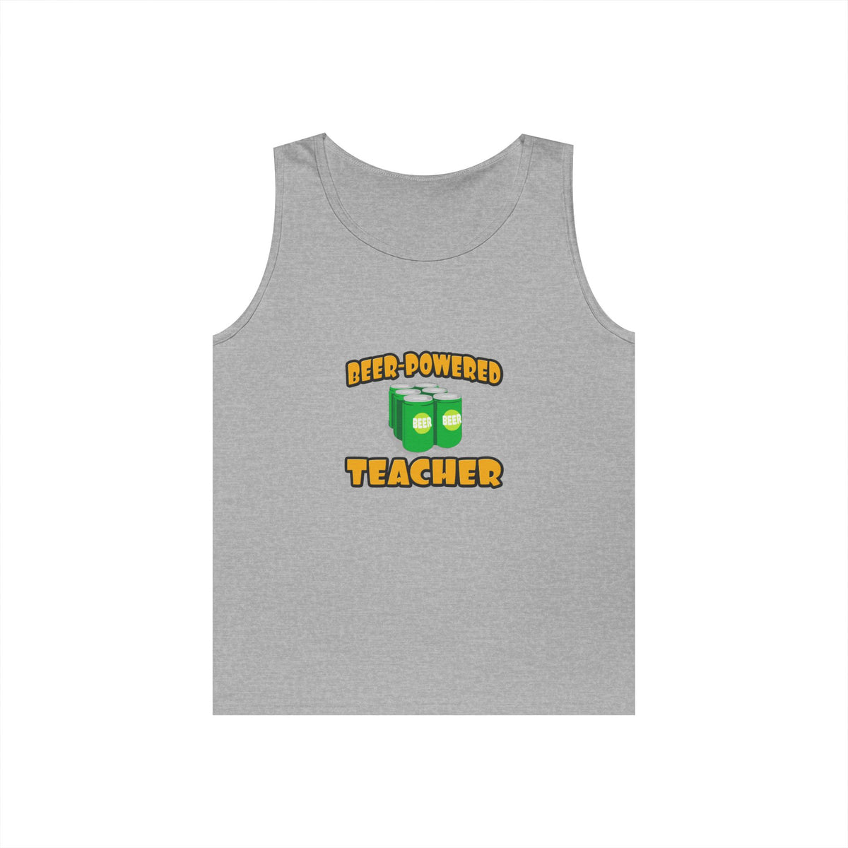 Beer Powered Teacher - Unisex Heavy Cotton Tank Top
