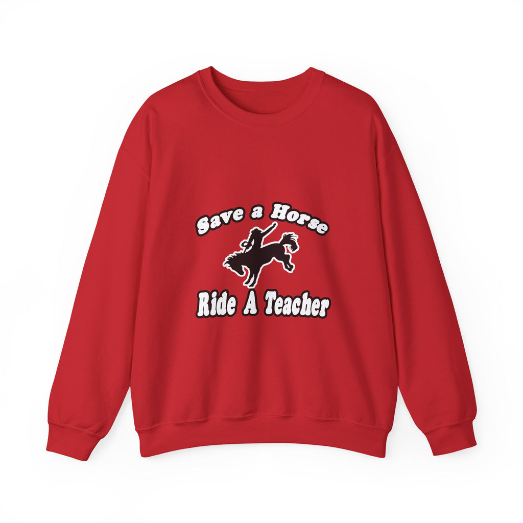save horse ride teacher - Unisex Heavy Blend™ Crewneck Sweatshirt