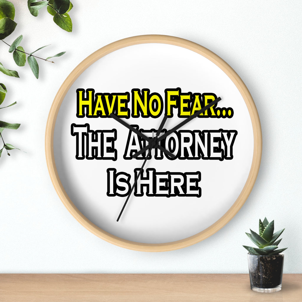 No Fear Attorney - Wall Clock