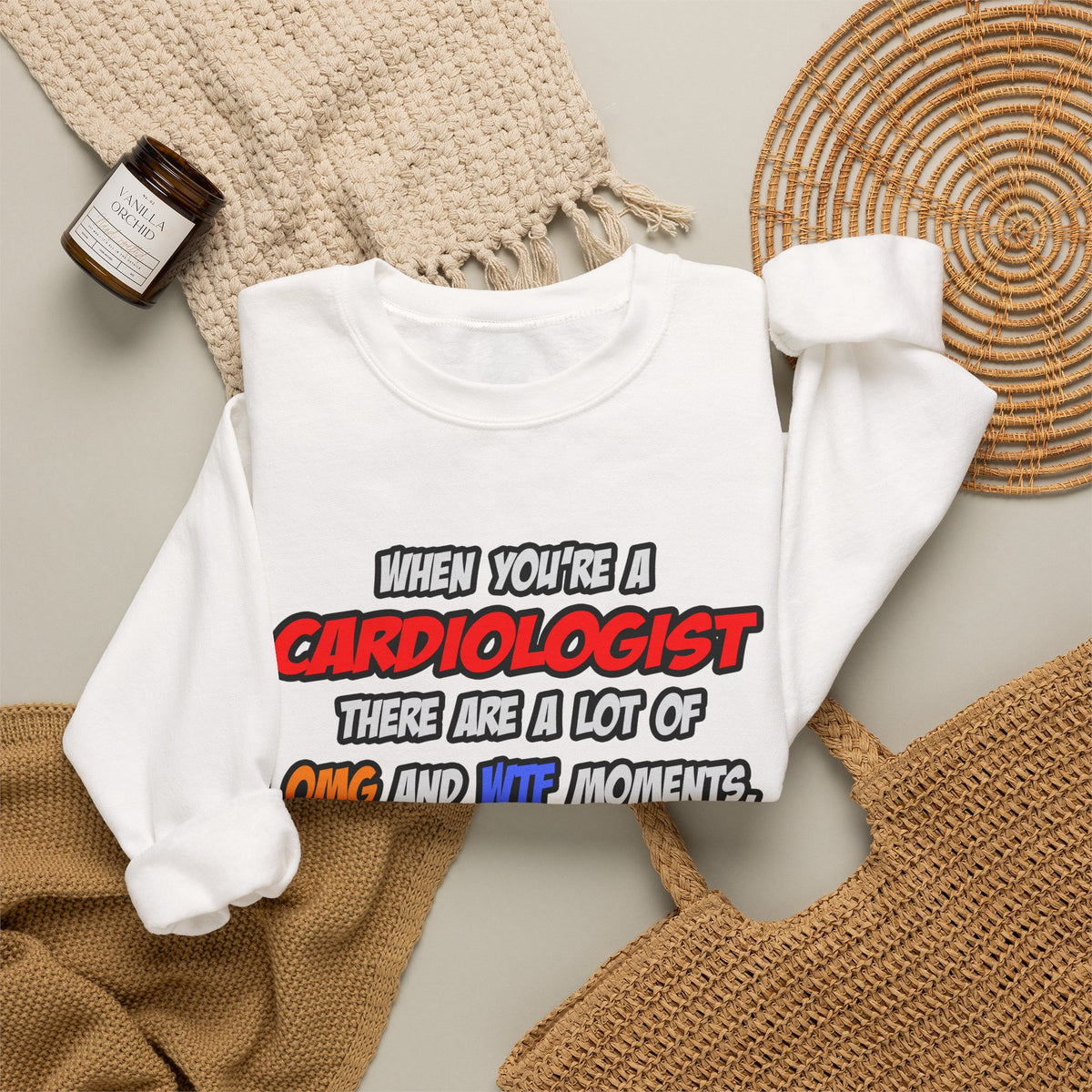 Cardiologist .. OMG WTF LOL - Unisex Heavy Blend™ Crewneck Sweatshirt