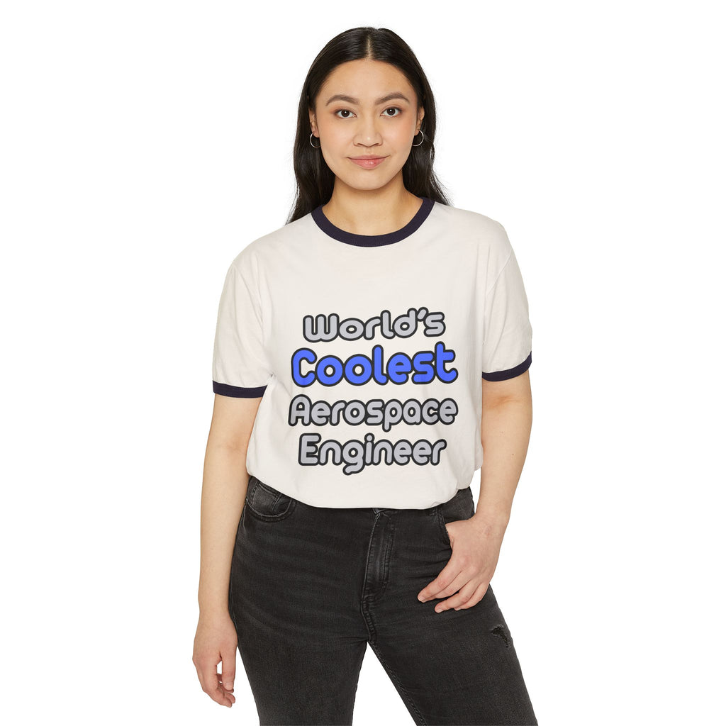 World's Coolest Aerospace Engineer - Unisex Cotton Ringer T-Shirt