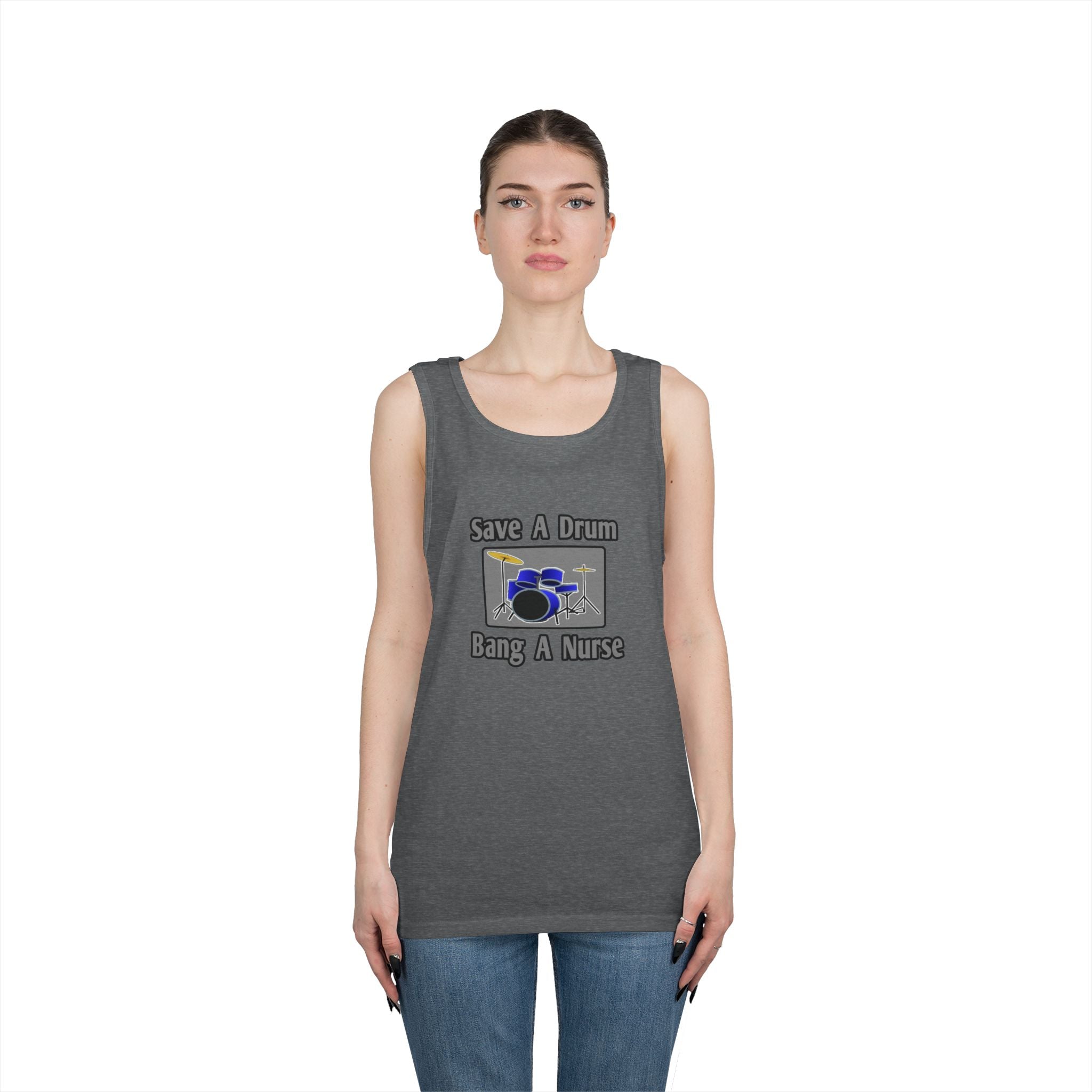 Save a Drum...Bang a Nurse - Unisex Heavy Cotton Tank Top