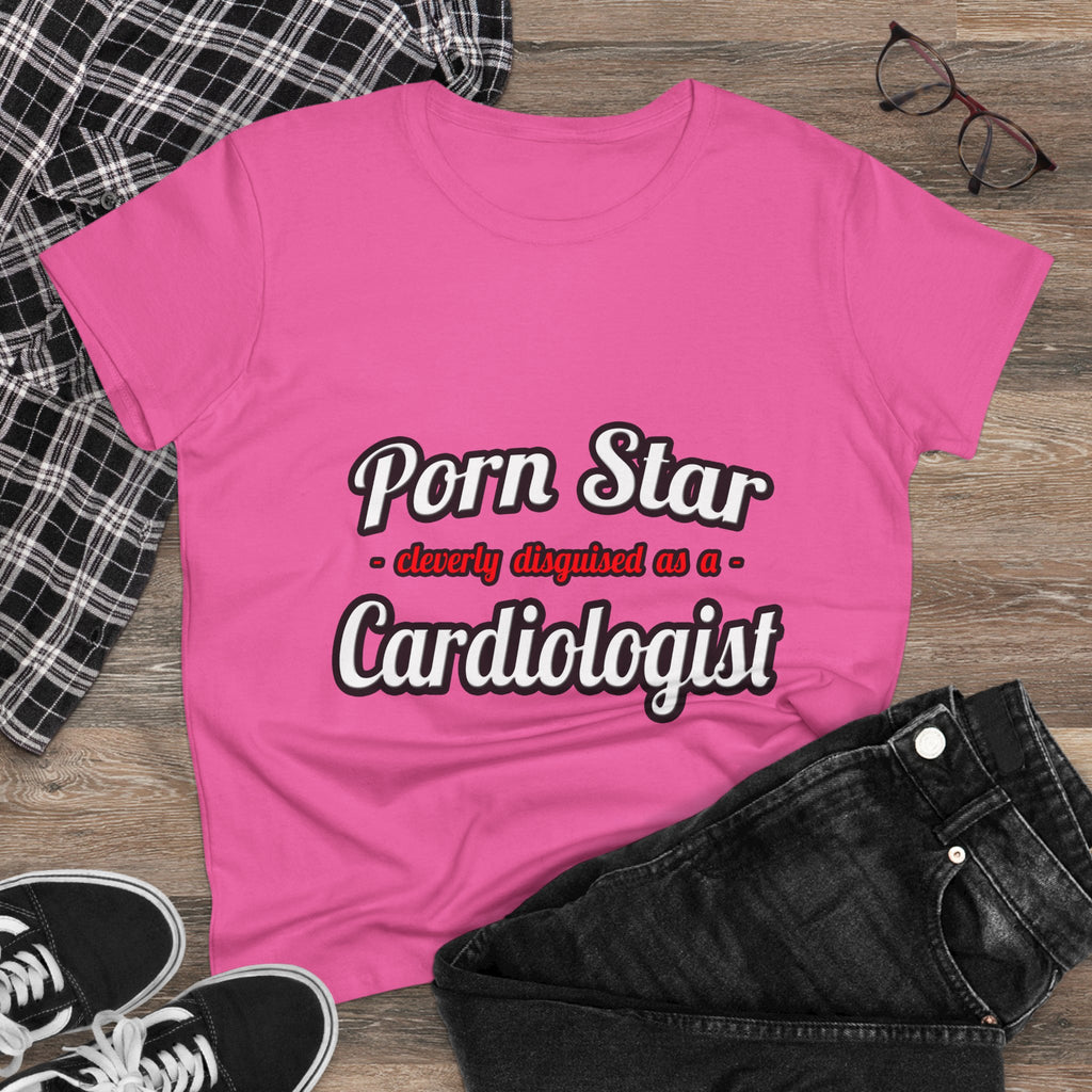 Porn Star...Cardiologist (2) - Women's Midweight Cotton Tee