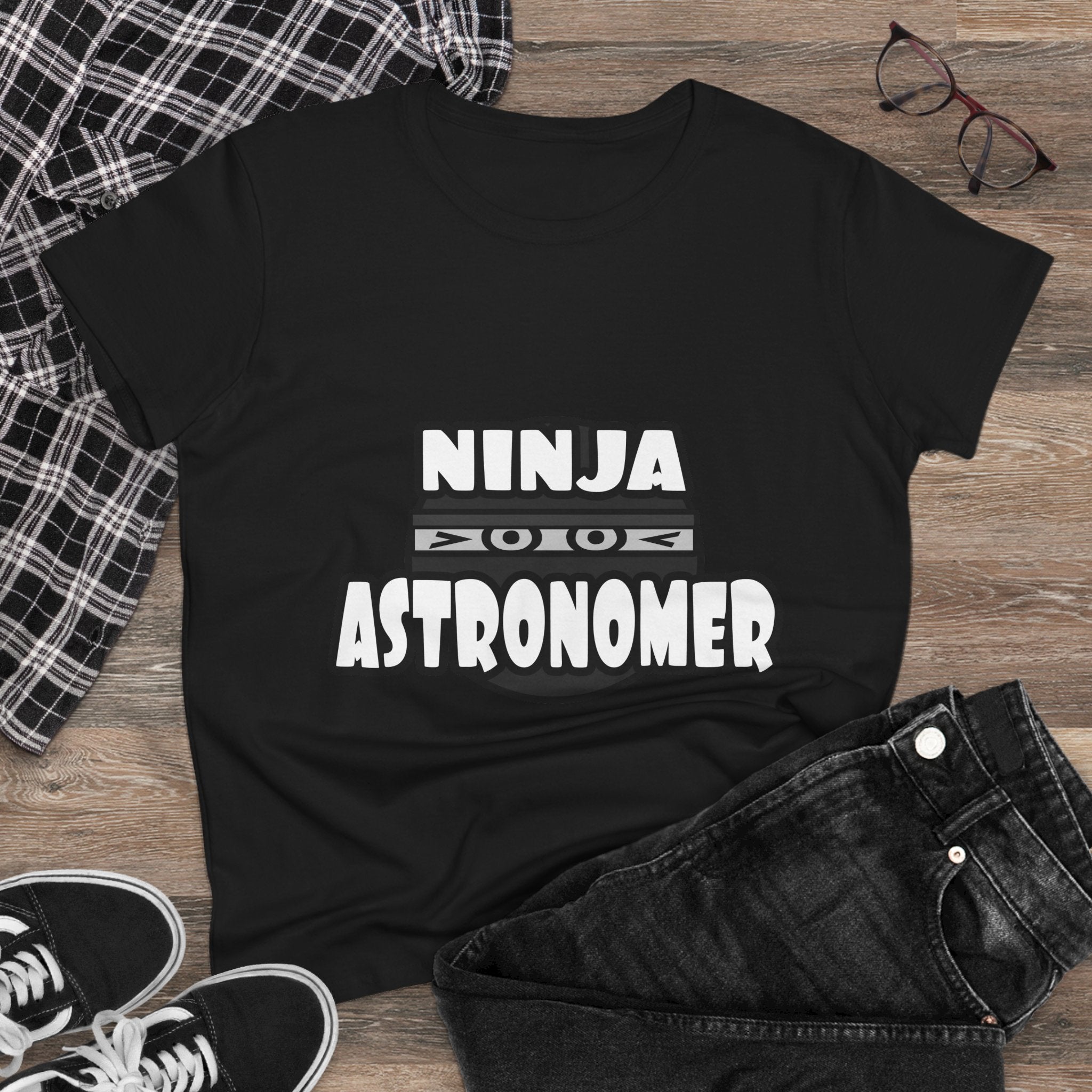 Ninja Astronomer - Women's Midweight Cotton Tee