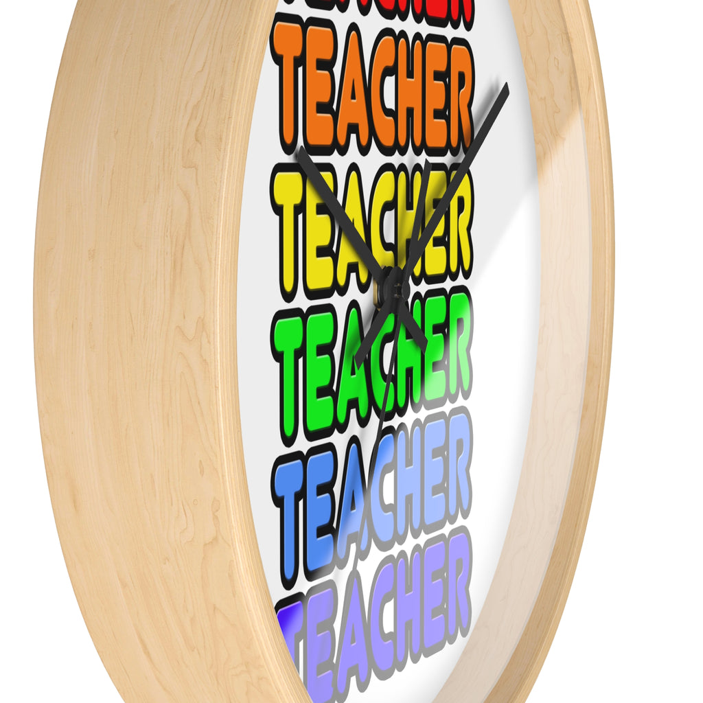 Rainbow Teacher - Wall Clock