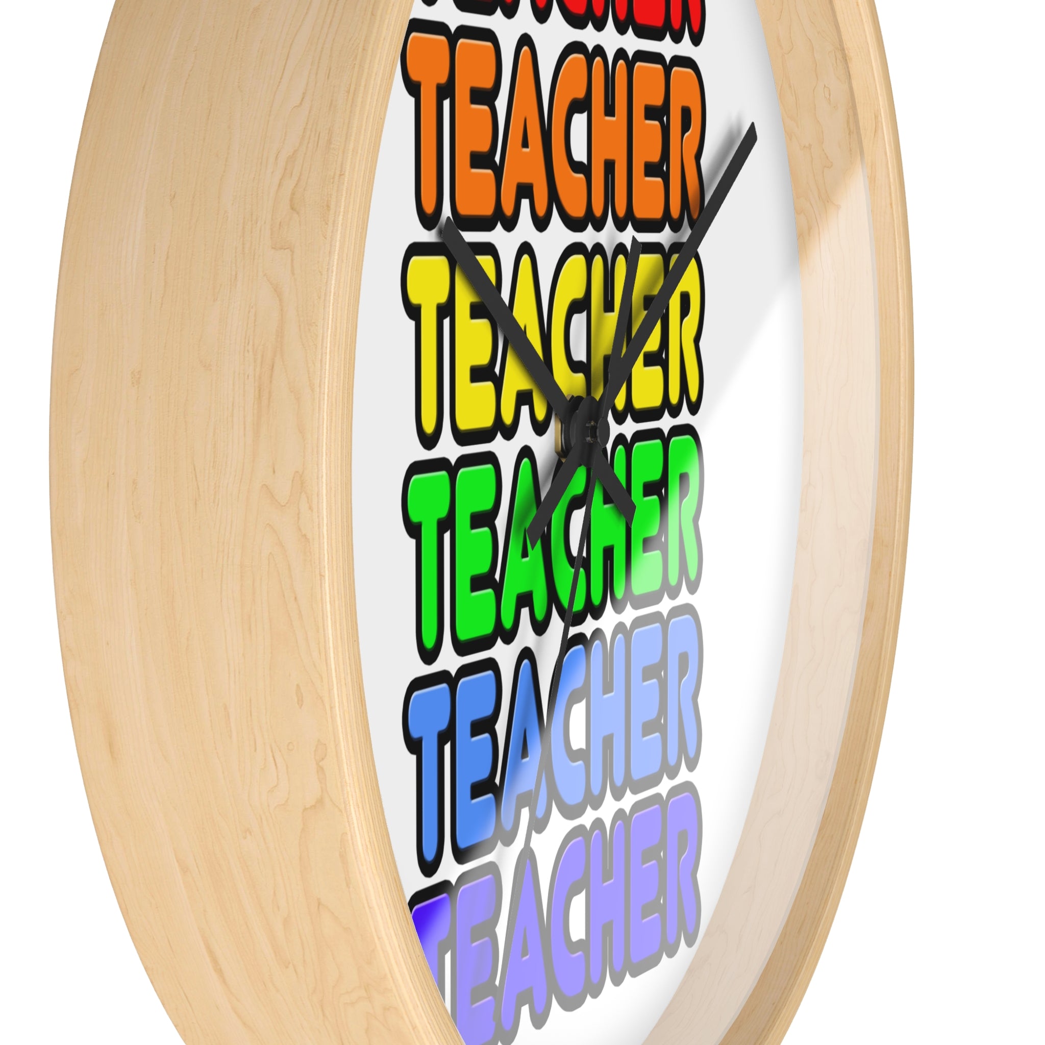 Rainbow Teacher - Wall Clock