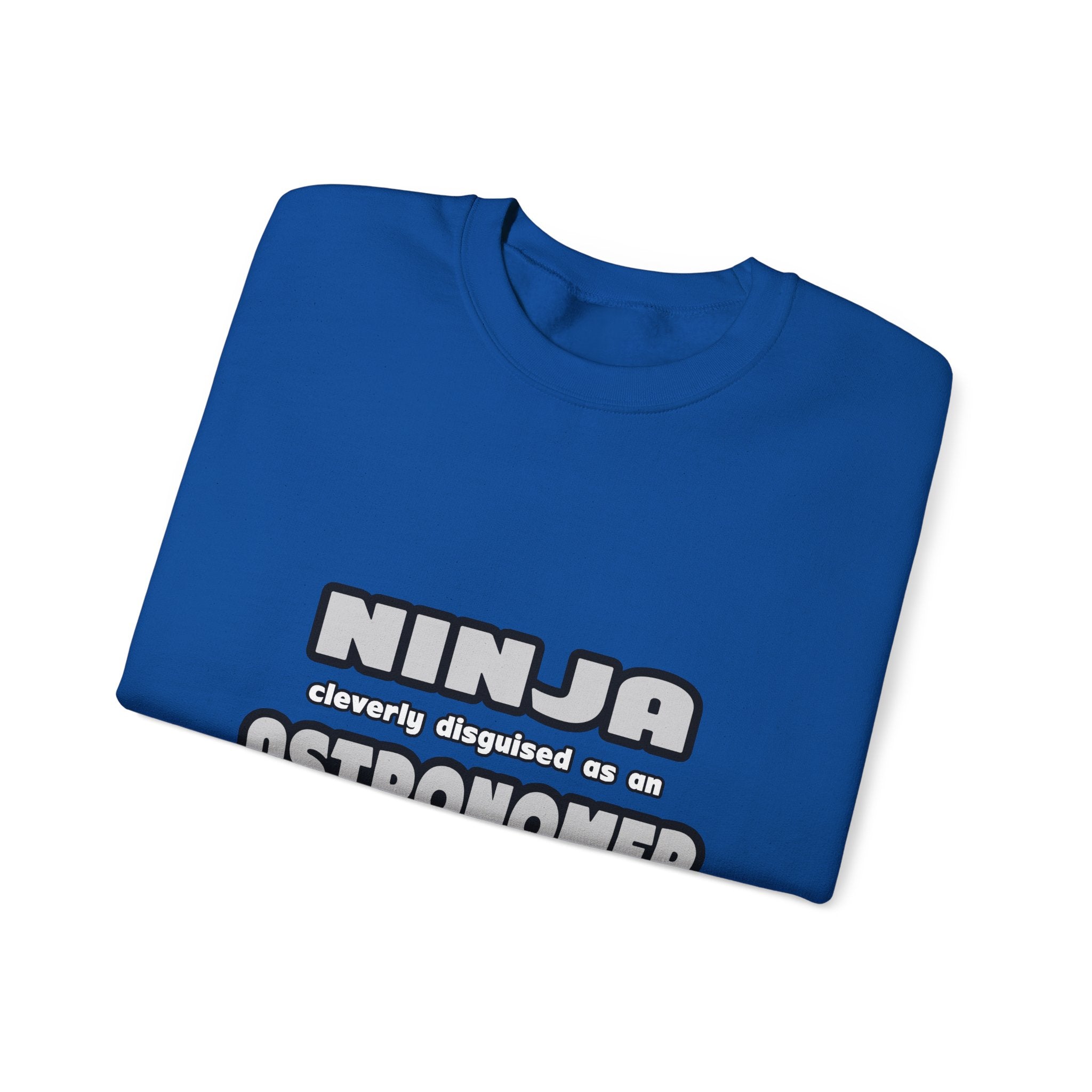 Ninja Cleverly Disguised As An Astronomer - Unisex Heavy Blend™ Crewneck Sweatshirt