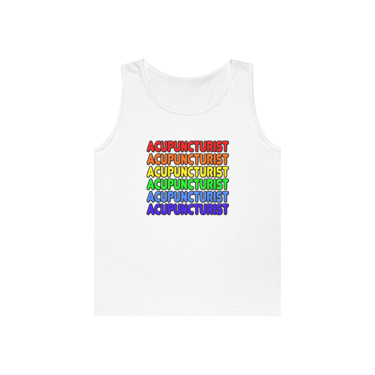 Rainbow Acupuncturist - Unisex Heavy Cotton Tank Top