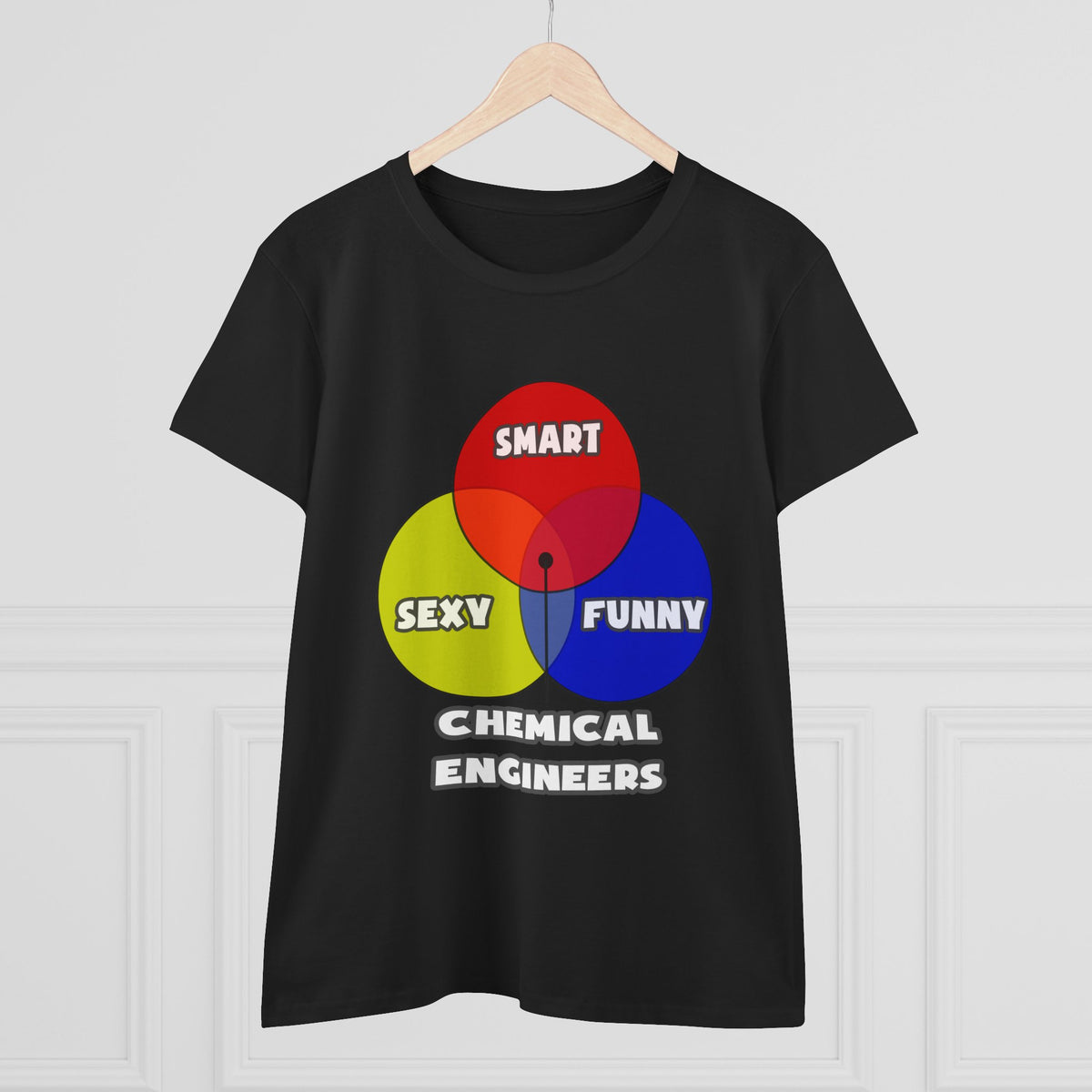 Venn Diagram .. Chemical Engineers - Women's Midweight Cotton Tee