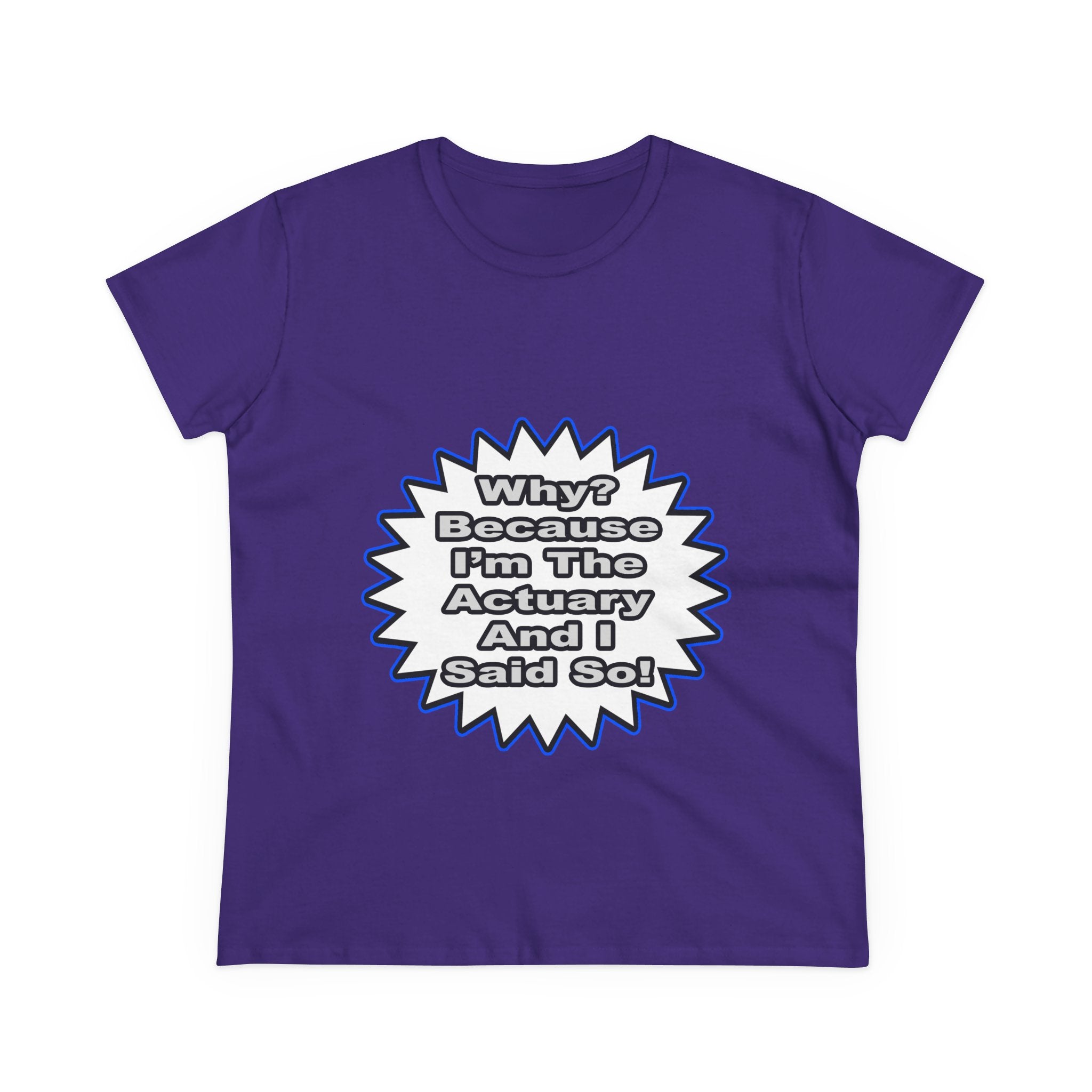 Actuary...Because I Said So - Women's Midweight Cotton Tee