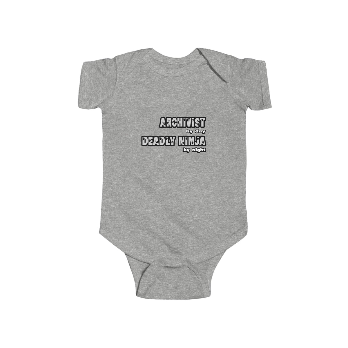 Archivist By Day...Deadly Ninja By Night - Infant Fine Jersey Bodysuit